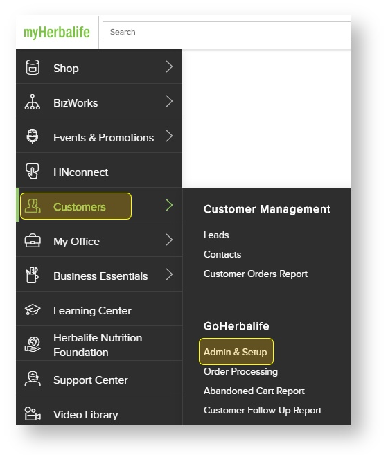 GoHerbalife How to configure Taxes & Fees section